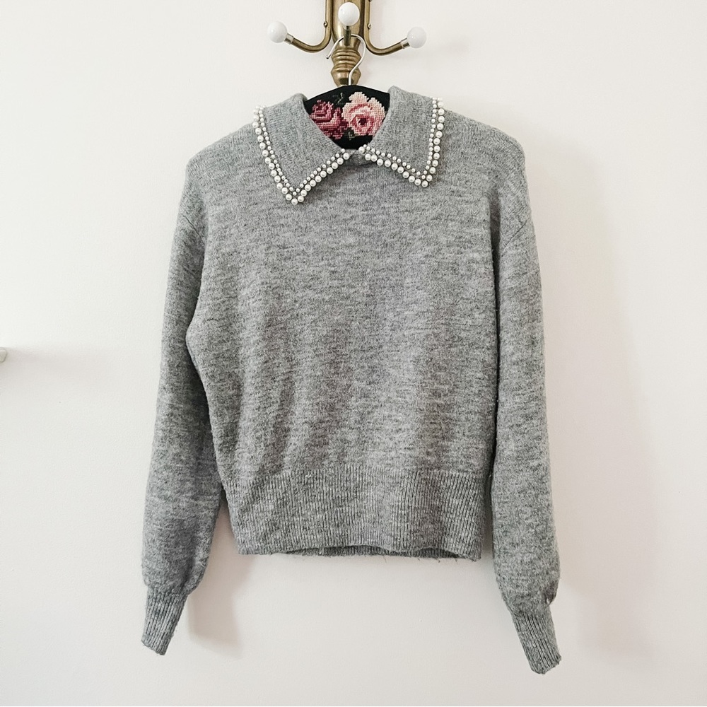 H&M Grey Collared Sweater